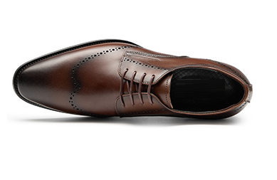 GIRAFFE x GOG Height Increasing Shoes Formal Dress Wedding Hand Made Brogue Berby Calf Leather Shoes Lace-up 7cm