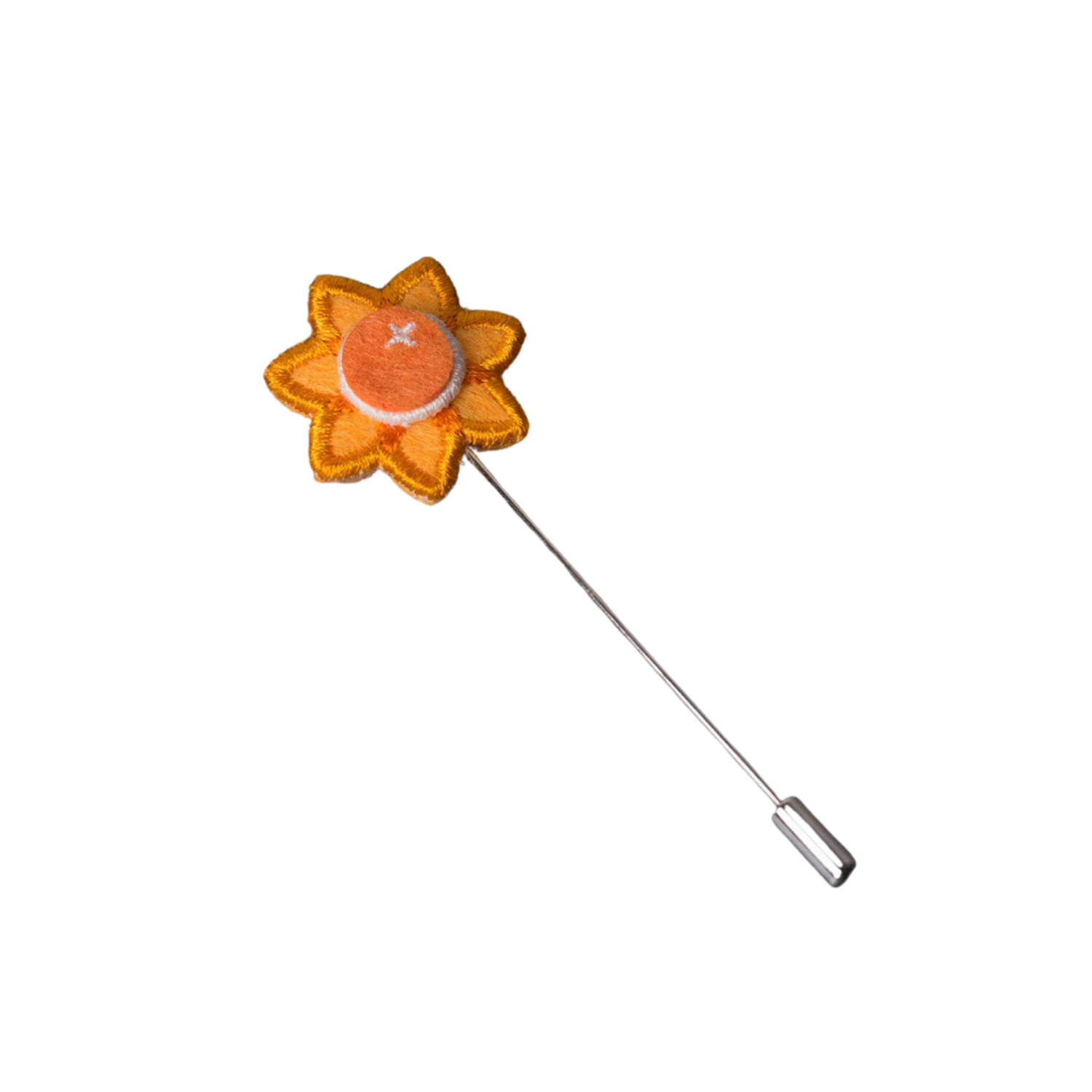 O+ Flower Lapel Pin - White
