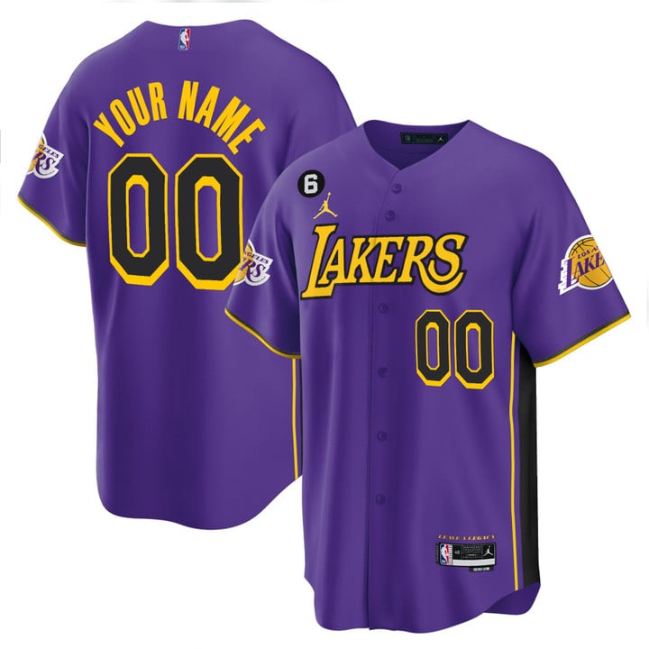 Los Angeles Lakers Baseball Collection Custom Jersey – All Stitched