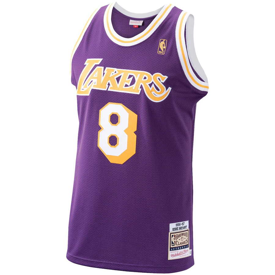Los Angeles Lakers Kobe Bryant 1996 Authentic Jersey By Mitchell & Ness - No. 8 - Purple - Mens