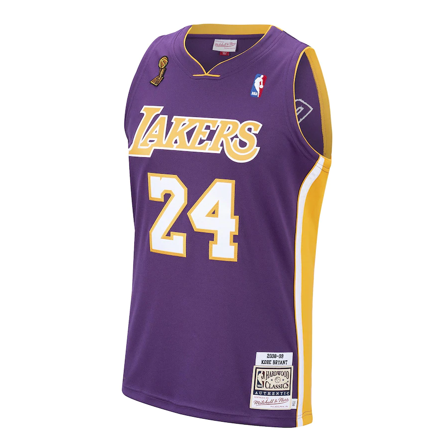 Los Angeles Lakers Kobe Bryant 2008 Road Authentic Jersey By Mitchell & Ness - Purple - Mens