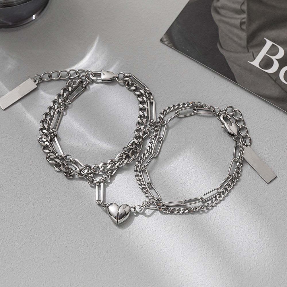 Magnetic Couple Bracelet Set Double Layer Design Valentine's Day Gift for Couples - soufeelmy