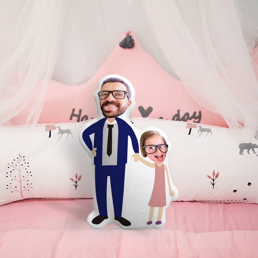 Custom Photo Pillow Father and Daughter Perfect  Gift for Father's Day - soufeelmy