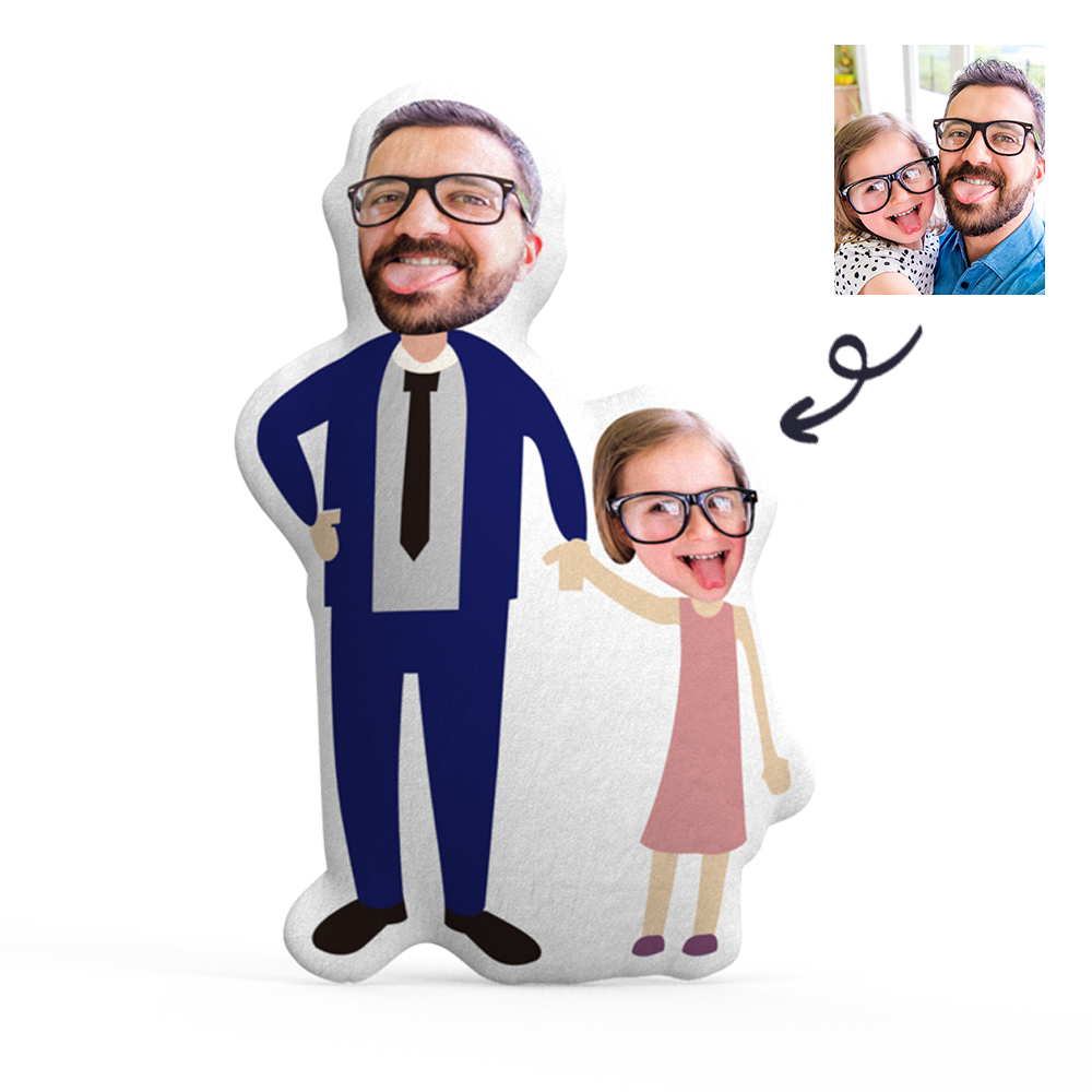 Custom Photo Pillow Father and Daughter Perfect  Gift for Father's Day - soufeelmy