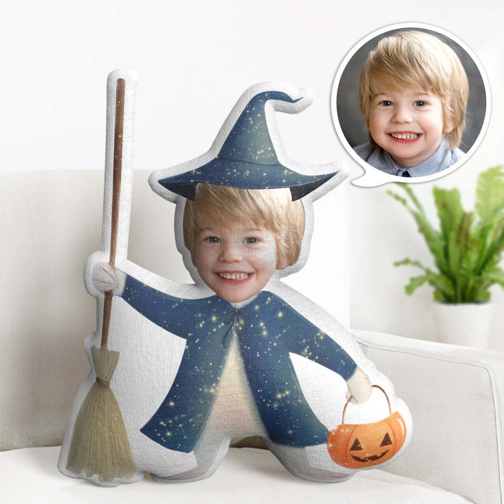 Custom Halloween Minime Throw Pillow Personalized Minime Throw Pillow Wizard Rabbit - soufeelmy