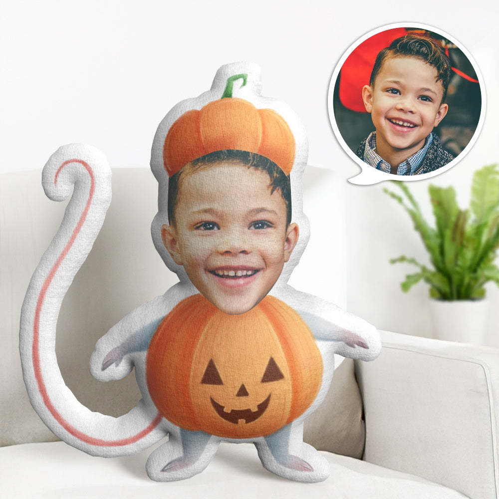 Custom Halloween Minime Throw Pillow Personalized Minime Throw Pillow Cute Little Mouse - soufeelmy