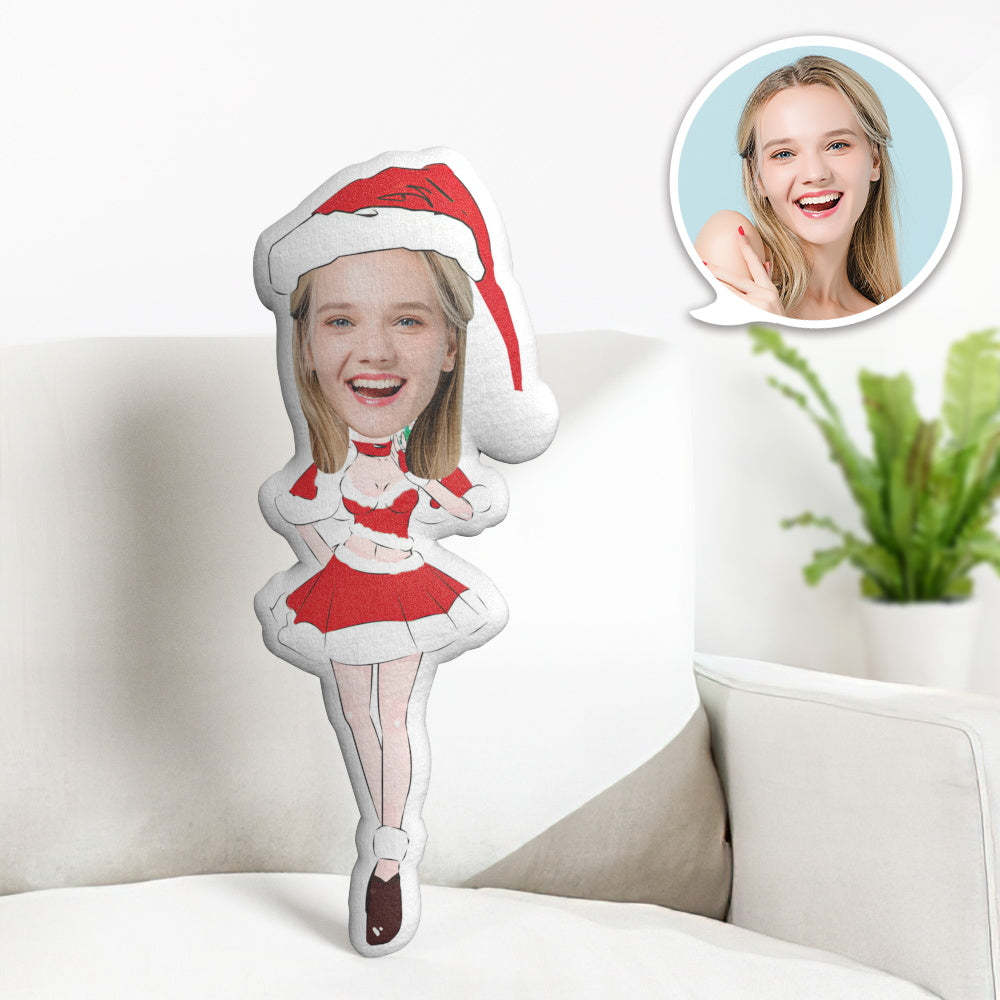 Christmas Gift Custom Minime Throw Pillow Personalized Sexy Christmas Girl Minime Throw Pillow - soufeelmy