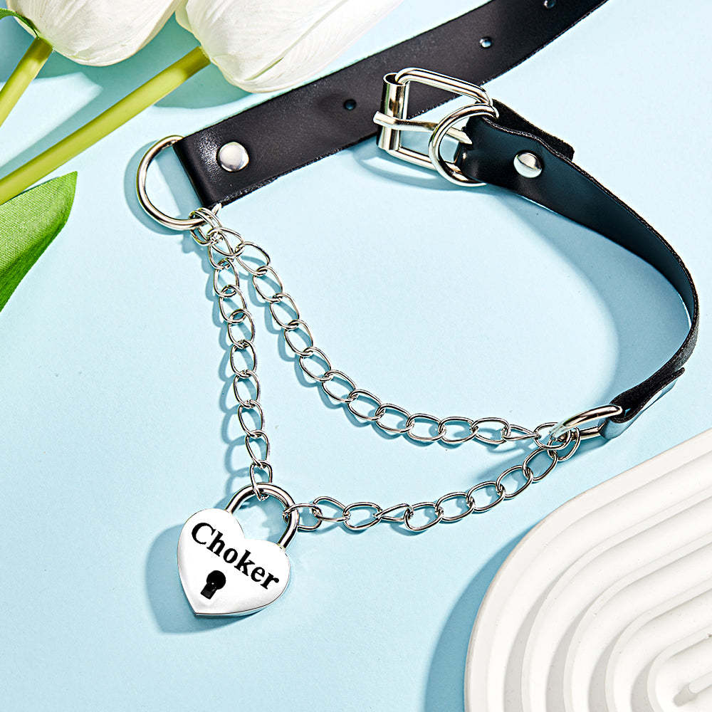 Custom Engraved Choker Love Key Fashion Exquisite Gifts - soufeelmy