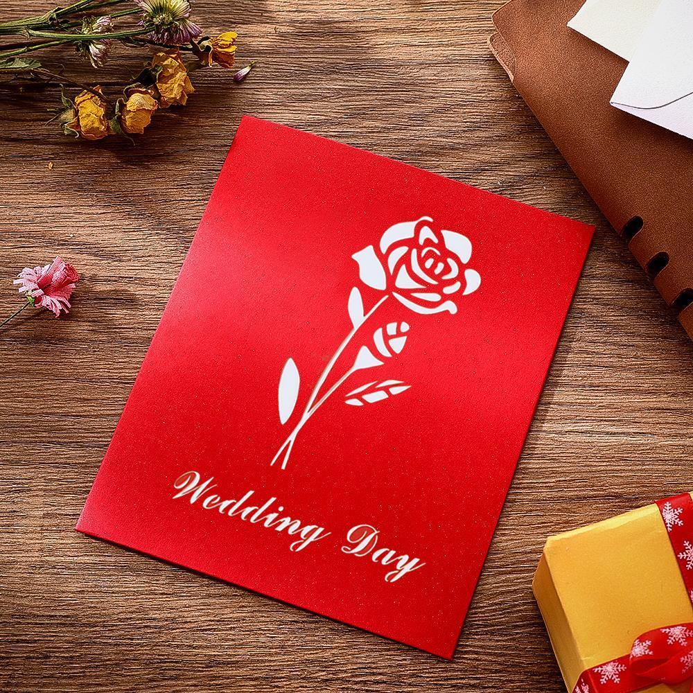 3D Rose Greeting Card Gifts for Couple Gifts - 
