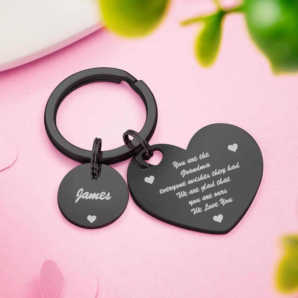 Custom Engraved Hollow Heart Calendar Keychain Save the Date Keychain - 