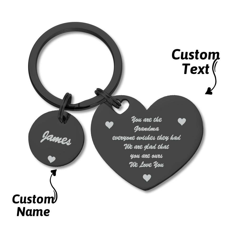 Custom Engraved Hollow Heart Calendar Keychain Save the Date Keychain - 