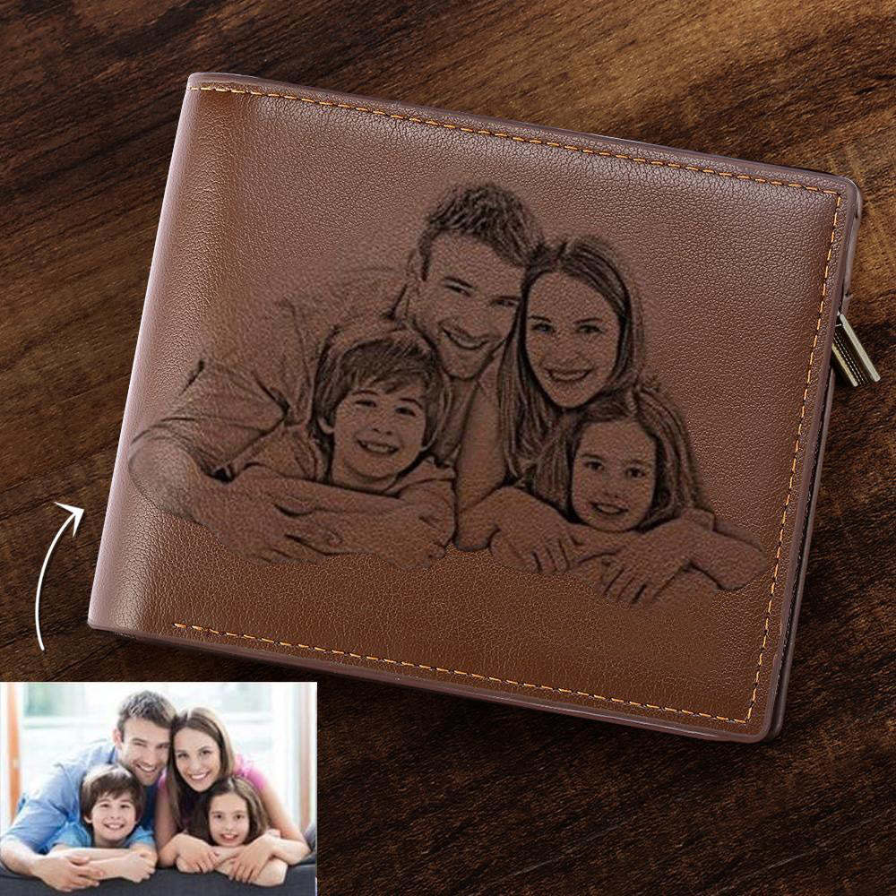Photo Engraved Wallet Valentine's Day Gift for Boyfriend