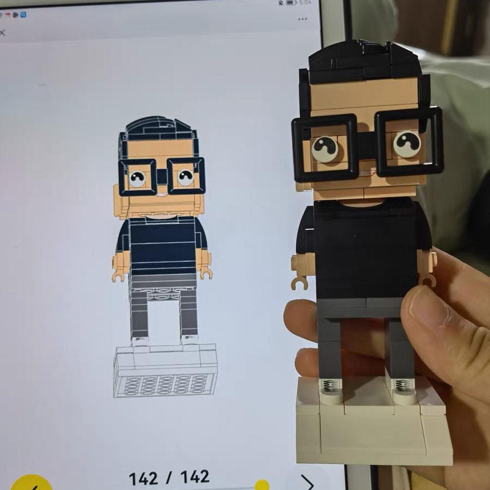 Full Body Customizable 1 Person Custom Block Heads Perfect Gift For Girlfriend (Not Assembled) - soufeelmy