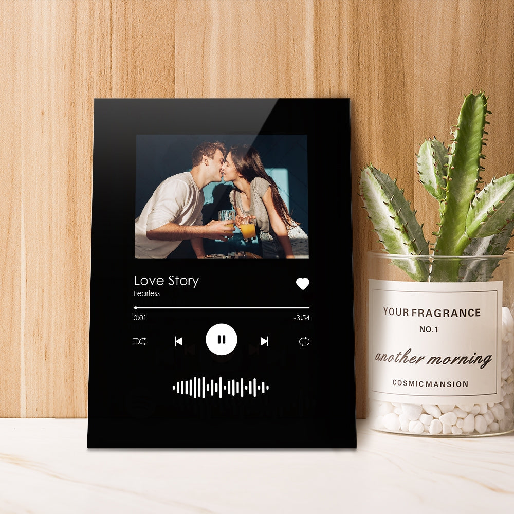 Custom Music Plaques Scannable Music Black Plaque-Best Gift For Her - soufeelmy