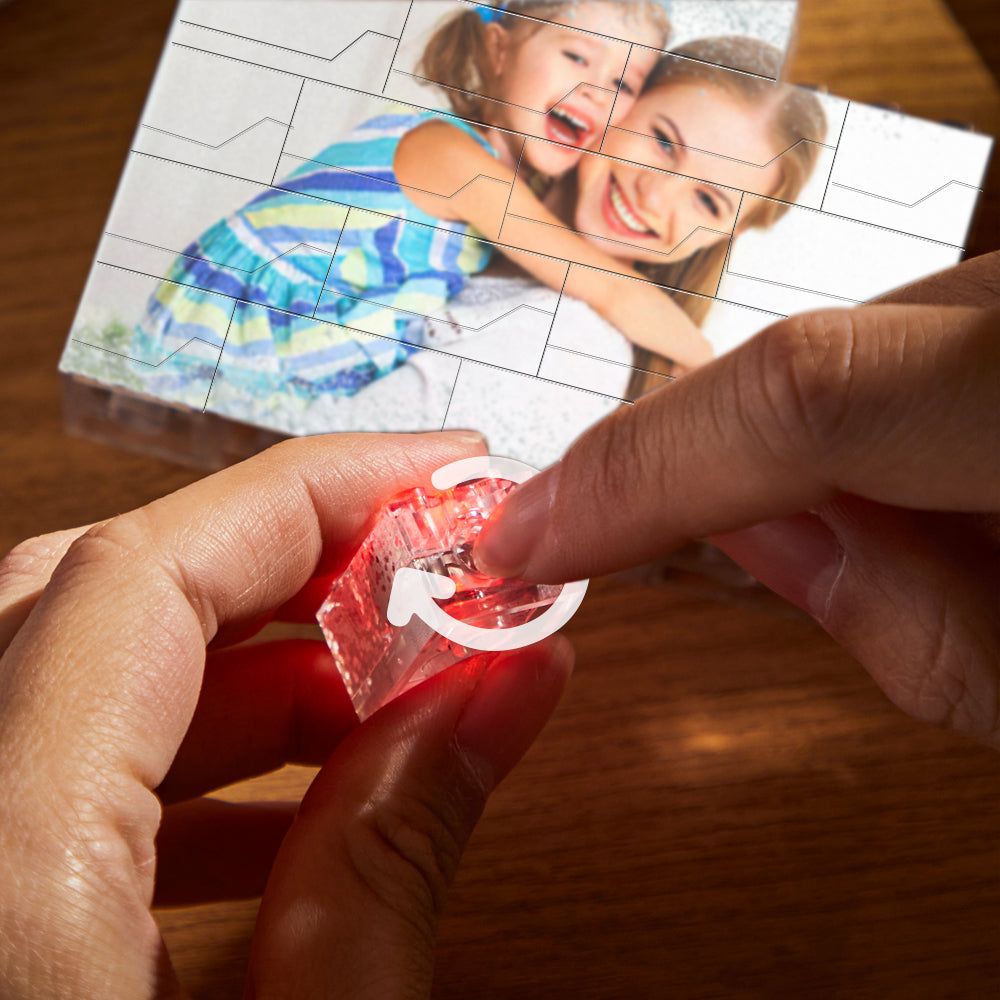 Custom Photo LED Light Building Brick Multicolor Light Up Building Bricks Gift For Mom - soufeelmy