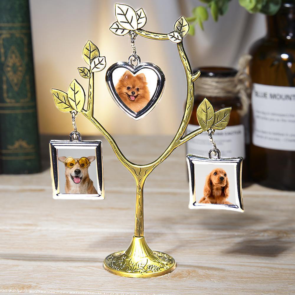 Custom Photo Frame Tree Shape Bronze Metal Creative Home Gifts for Pet - soufeelmy