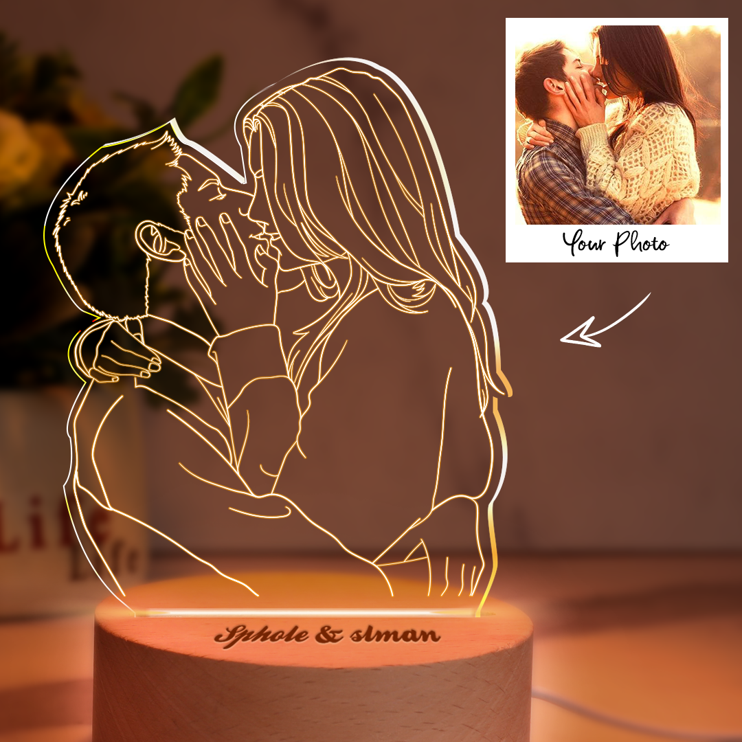 Anniversary Gifts Custom 3D Photo Lamp Personalized Night Light - soufeelmy