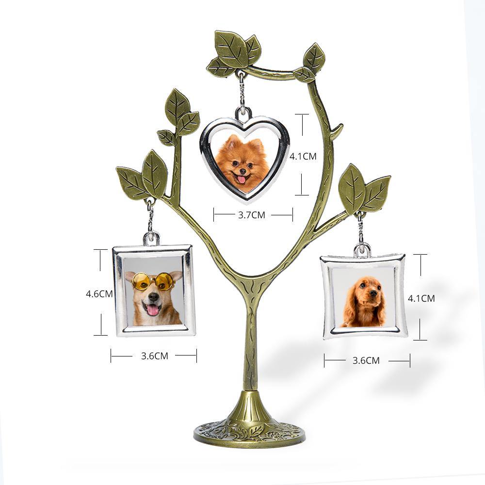 Custom Photo Frame Tree Shape Bronze Metal Creative Home Gifts for Pet - soufeelmy
