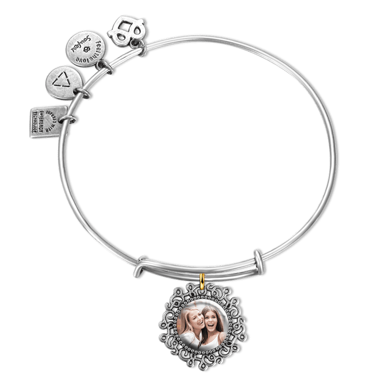 Complete Round Photo Charm Bangle Special Alloy - soufeelus