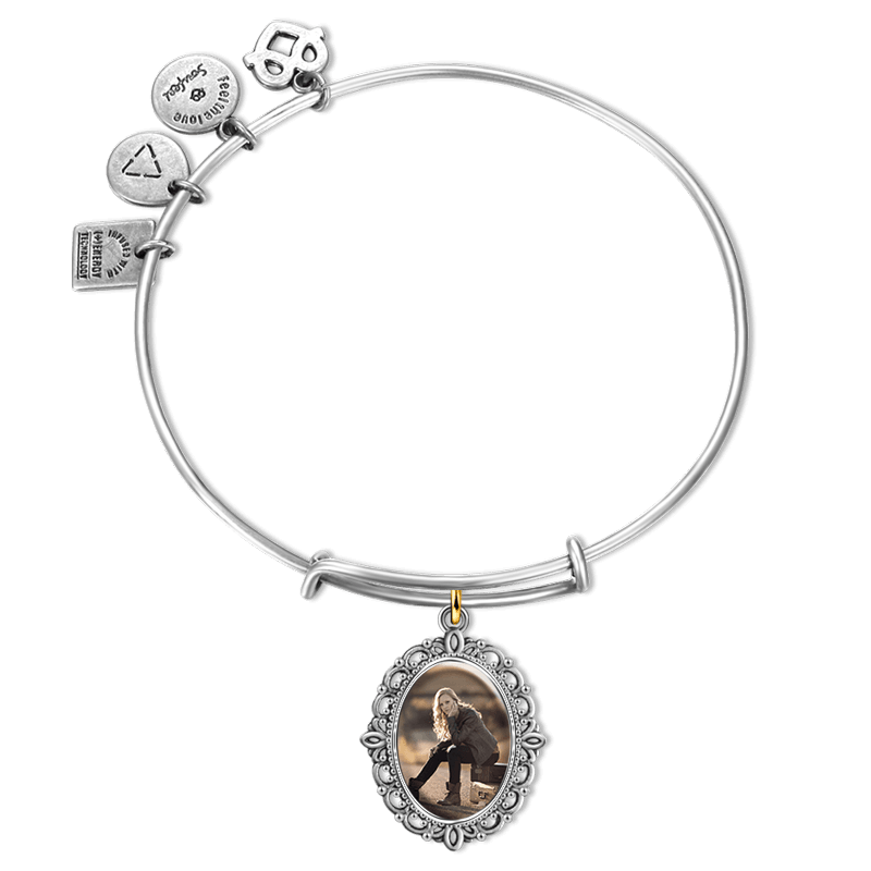 Complete Oval Photo Charm Bangle Special Alloy - soufeelus