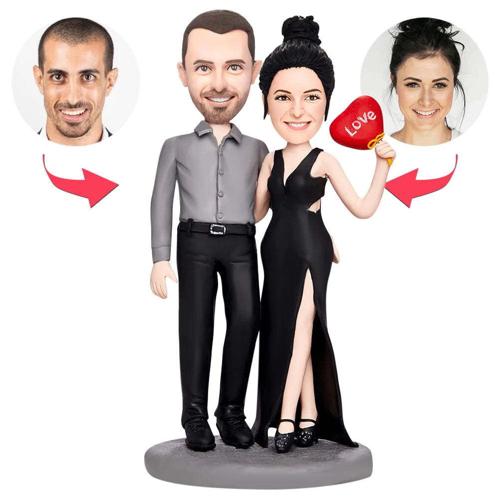 Valentines Gift Give You My Love Custom Bobblehead with Engraved Text - soufeelmy