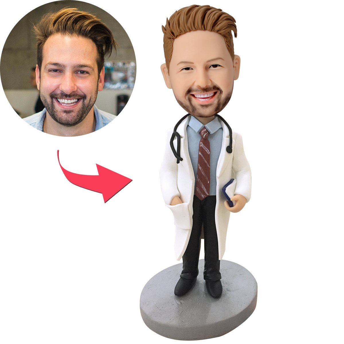 Doctor With Stethoscope Custom Bobblehead With Engraved Text Medical Gifts Doctor Gifts Gifts For Your Doctor