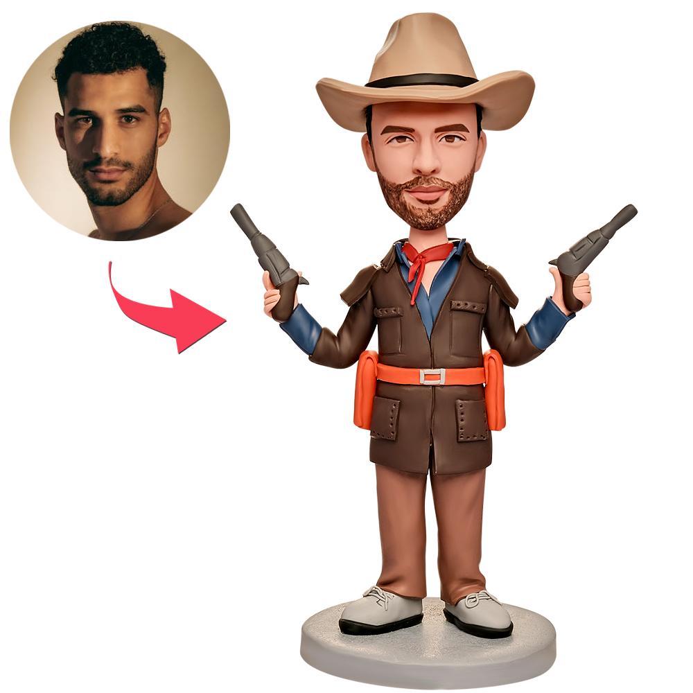 Cowboy Killer Custom Bobblehead With Engraved Text -