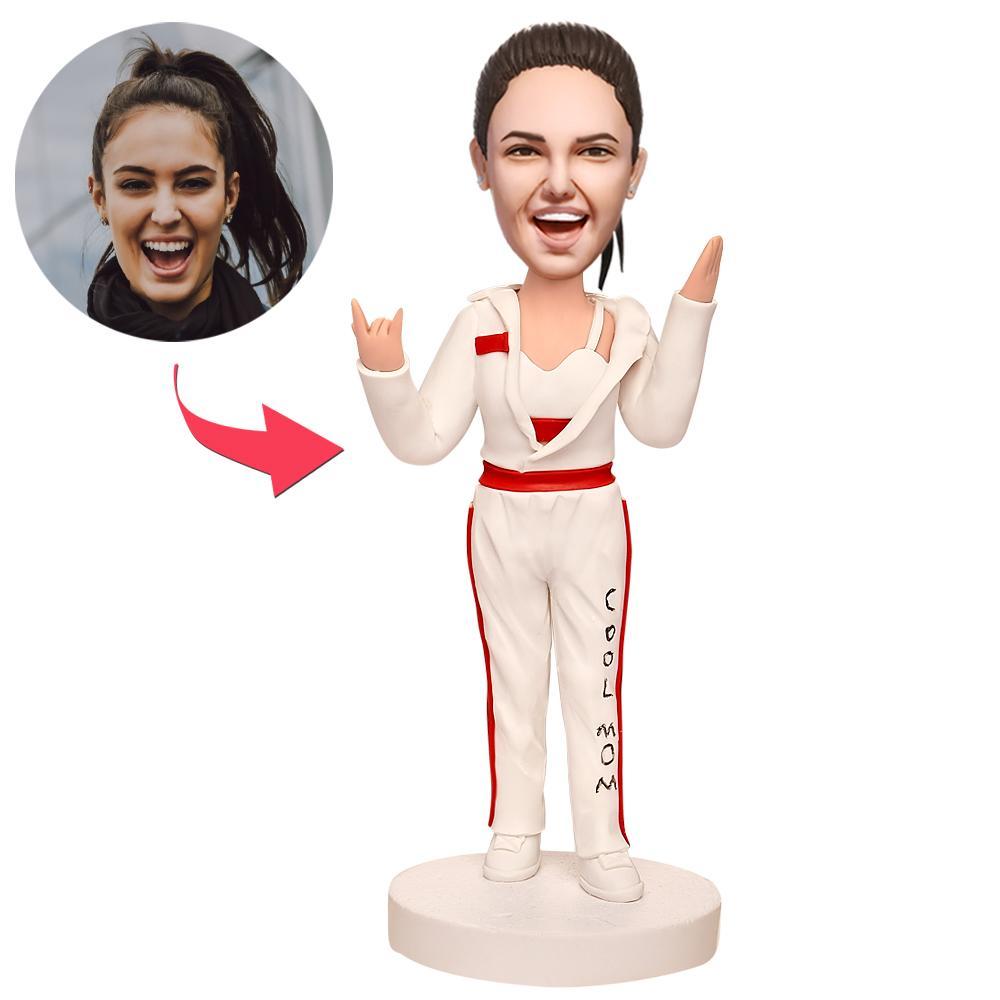 Mothers Day Gift Super Cool Mom Custom Bobblehead with Engraved Text -