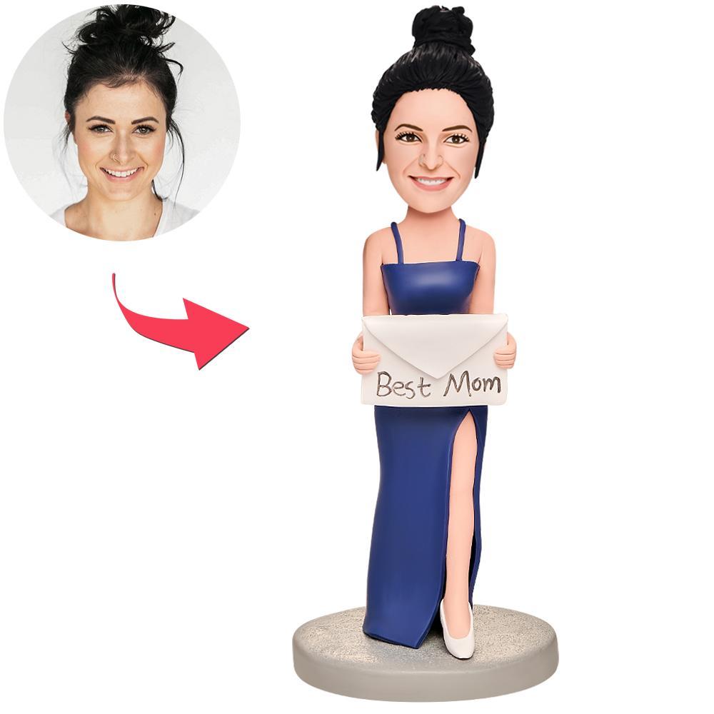 Mother's Day Gift Fashion Mom Custom Bobblehead with Engraved Text - 