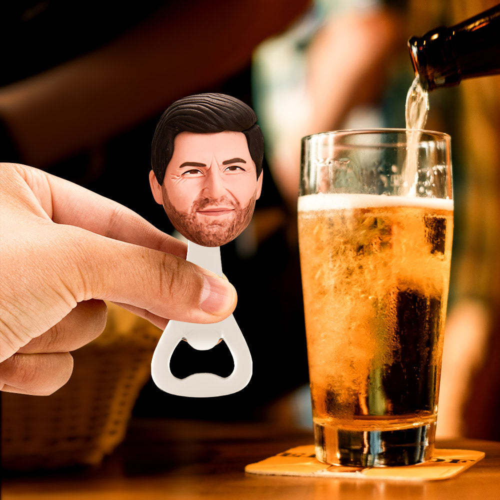 Custom Face Bottle Opener Personalized Funny Bottle Opener Groomsmen Gift - soufeelmy