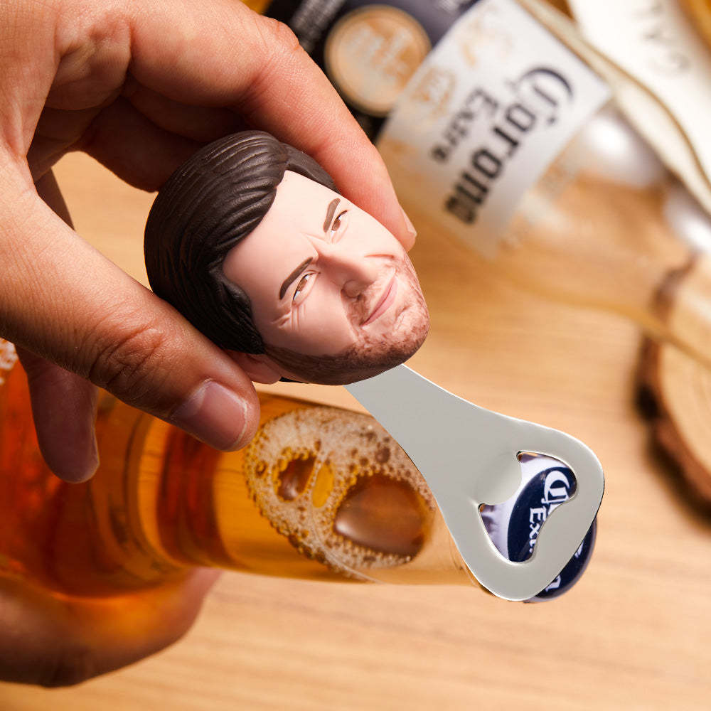 Custom Face Bottle Opener Personalized Funny Bottle Opener Groomsmen Gift - soufeelmy