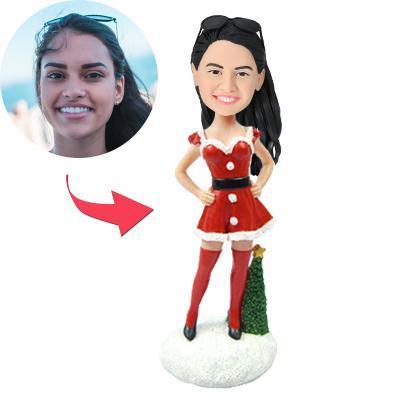 Personalized Christmas Gifts, Custom Women Bobbleheads,  Romantic Gifts For Her, Best Gift Ideas Anniversary For Girlfriend - 