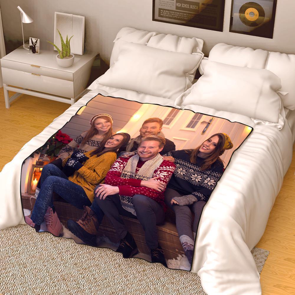 Custom Photo Blanket Thickened Australia Fleece Blanket Winter Keep Warm Home Gifts - soufeelmy