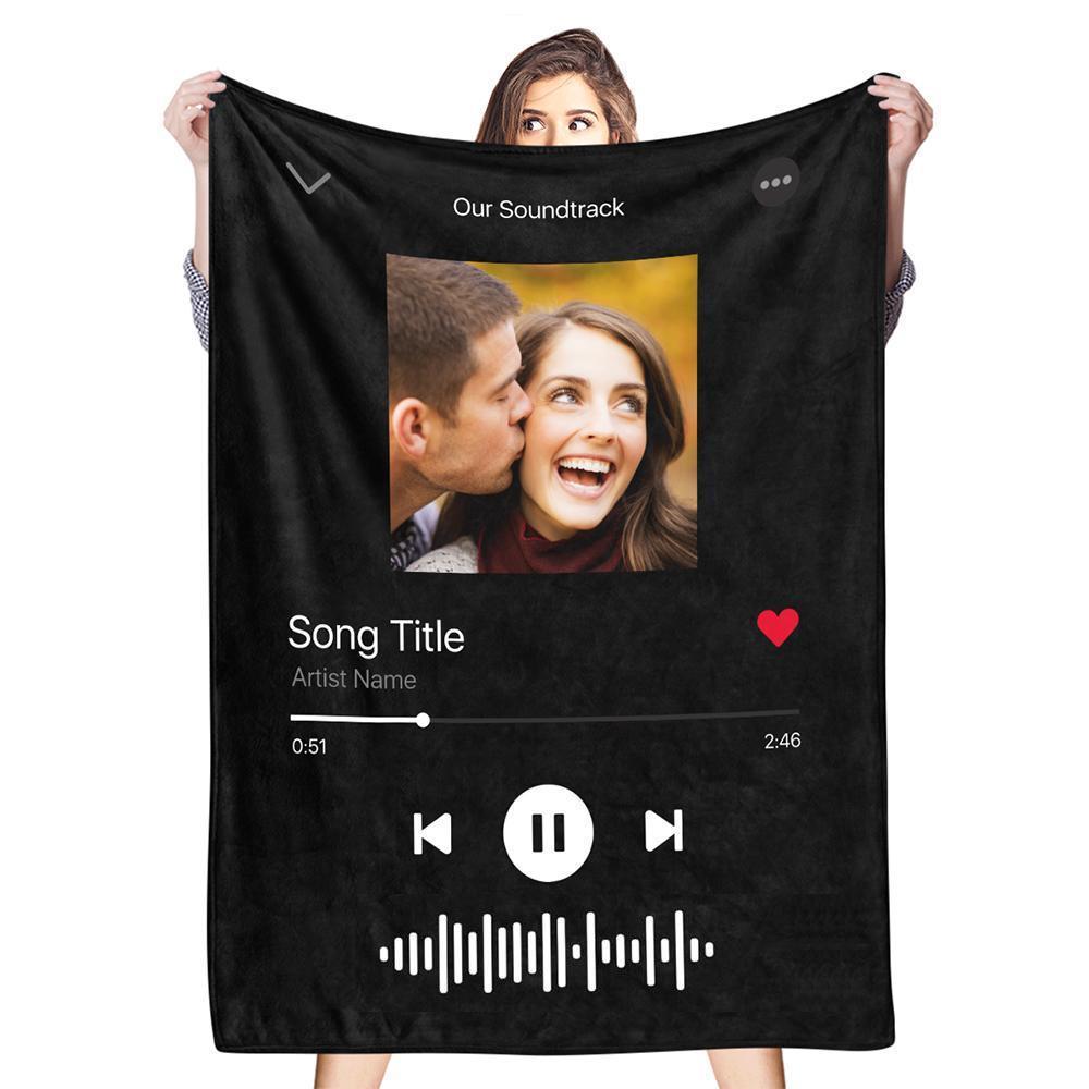 Scannable Code Custom Music Song Blanket Gift for Lover