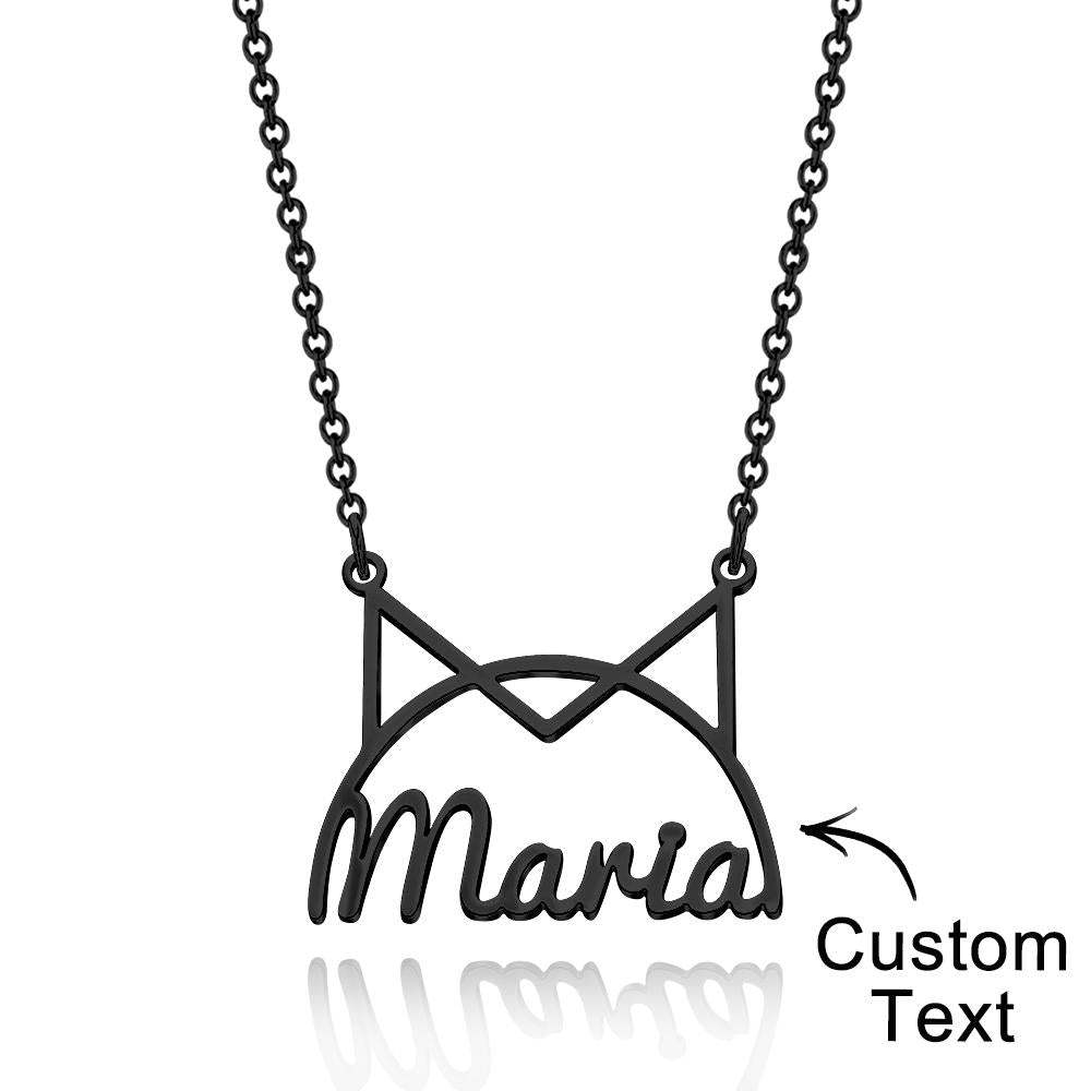 Personalized Pet Name Necklace for Women Pet Lover Memorial Pendant Necklace Cat Animal Pendant Jewelry Gift - soufeelmy