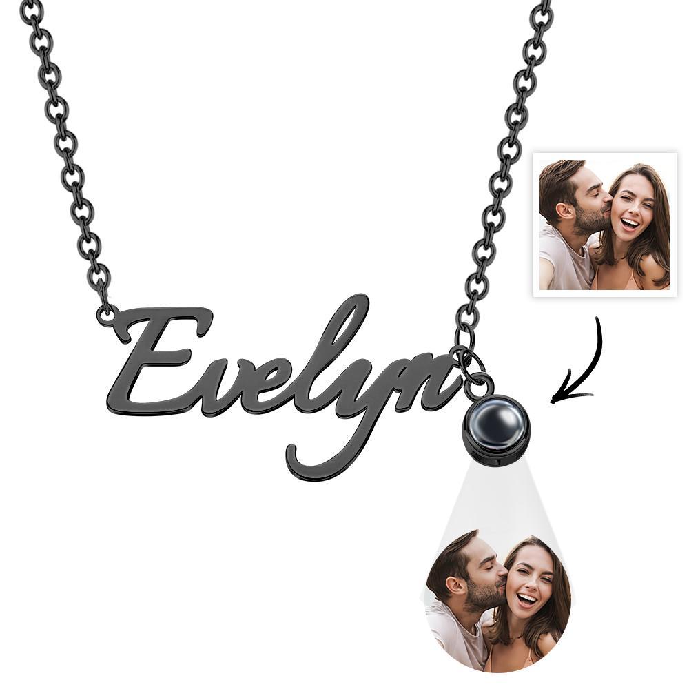 Soufeel Personalized Name And Picture Projection Necklace Creative Gift - soufeelmy