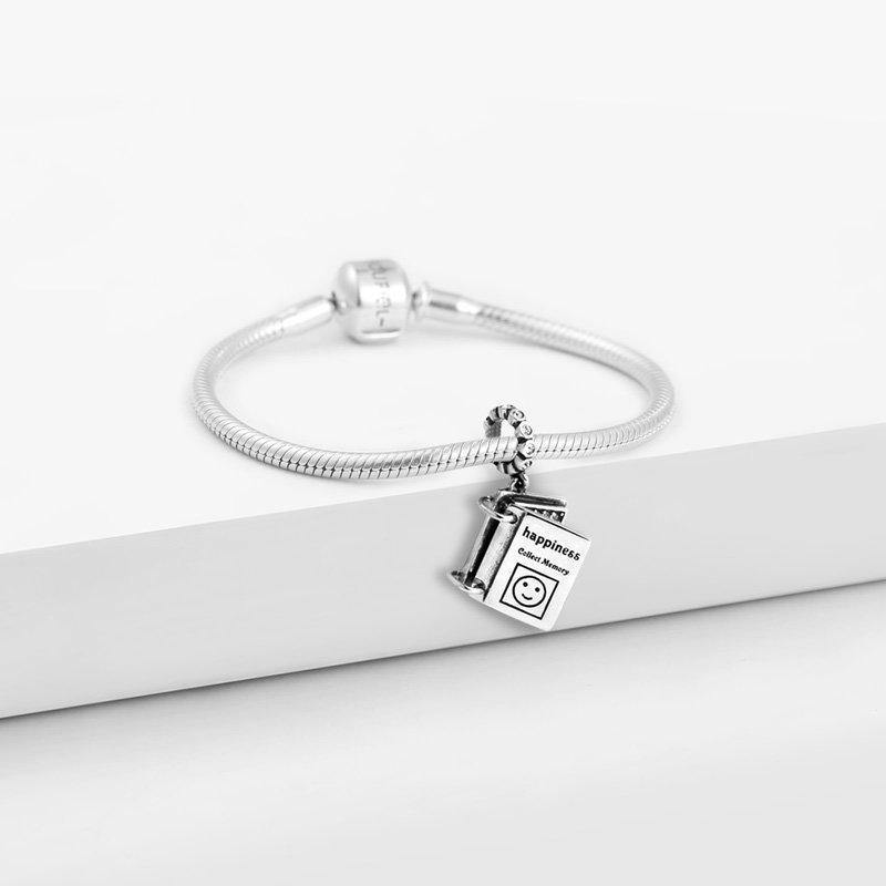 Swarovski Crystal Infinity Love Photo Album Photo Charm Silver - soufeelus