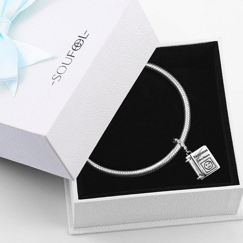 Swarovski Crystal Infinity Love Photo Album Photo Charm Silver - soufeelus