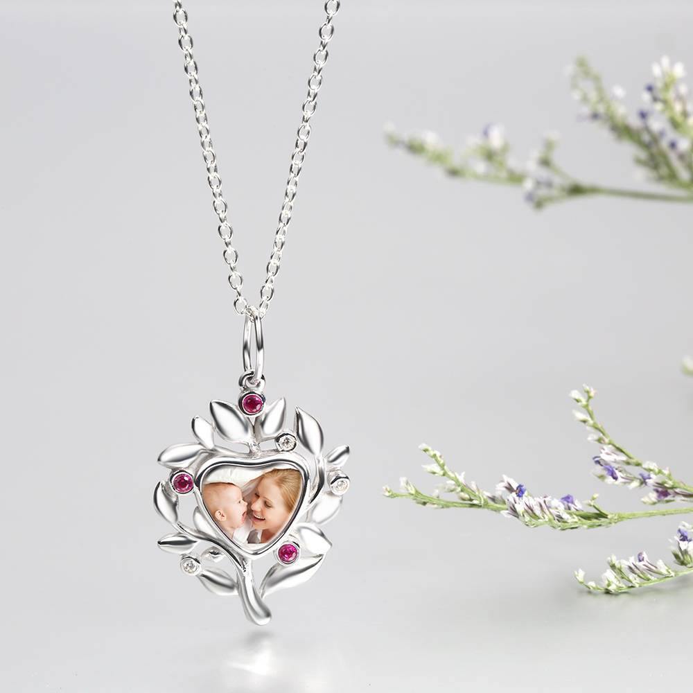 Family Tree Photo Necklace Silver - soufeelus