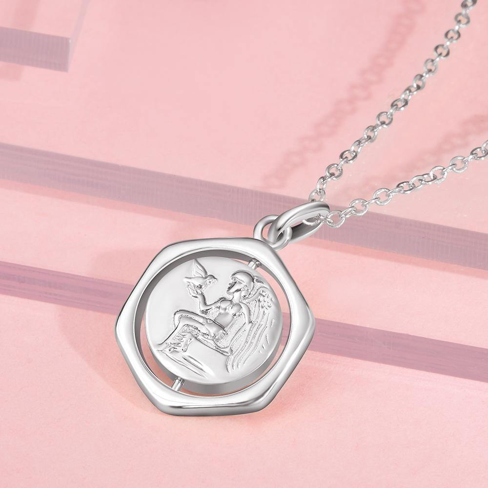 Photo Necklace Victory Wishing Coin Memorial Gifts for Her - soufeelus