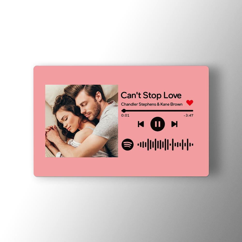 Custom Scannable Spotify Code Photo Wallet Insert Card Gifts for Him - 