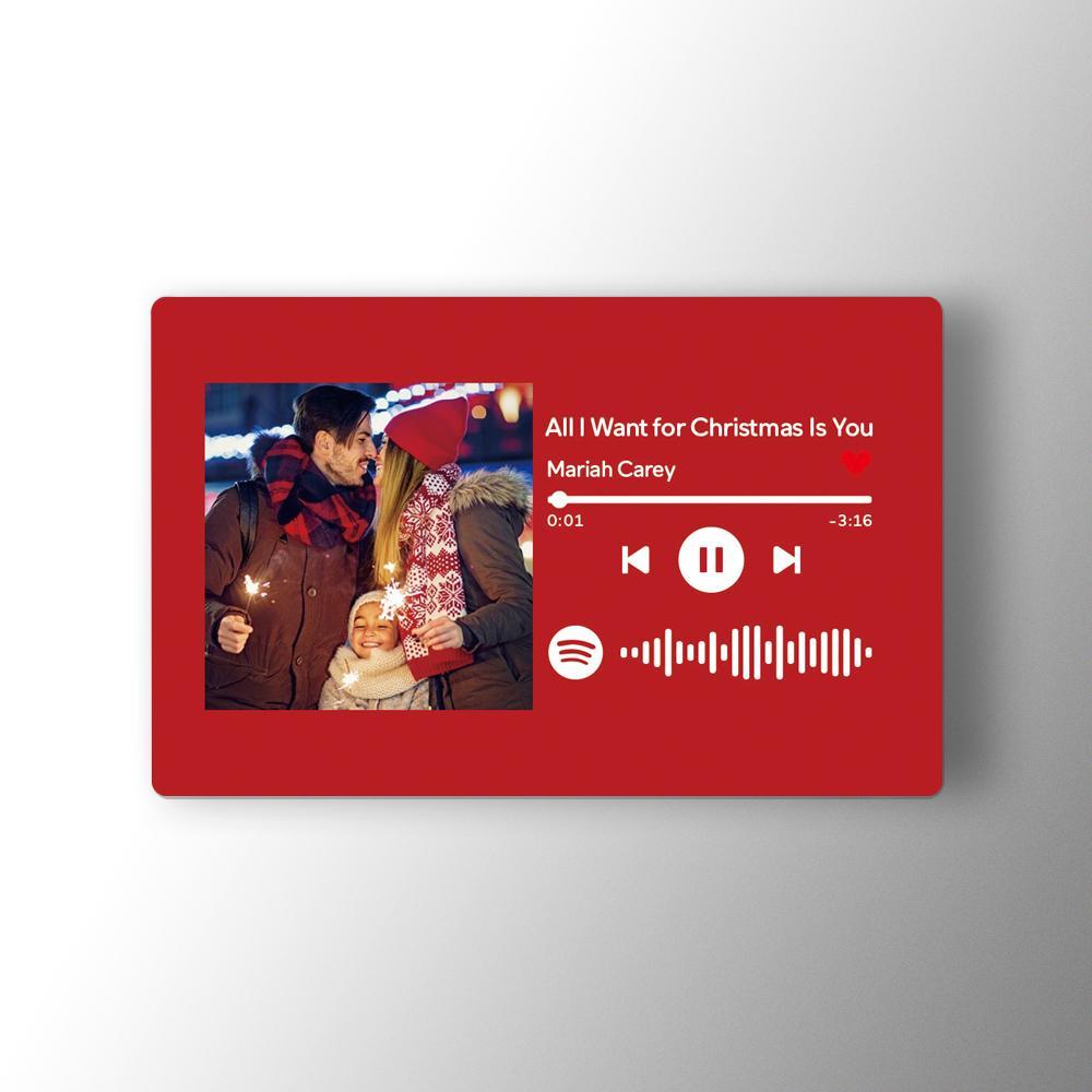 Custom Scannable Spotify Code Photo Wallet Insert Card - 
