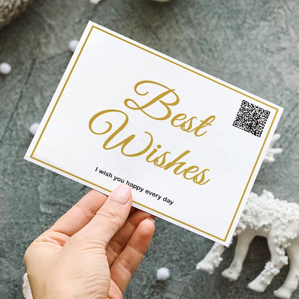 Custom Text Greeting Card Gifts Personalized QR Code For Couple Gifts -