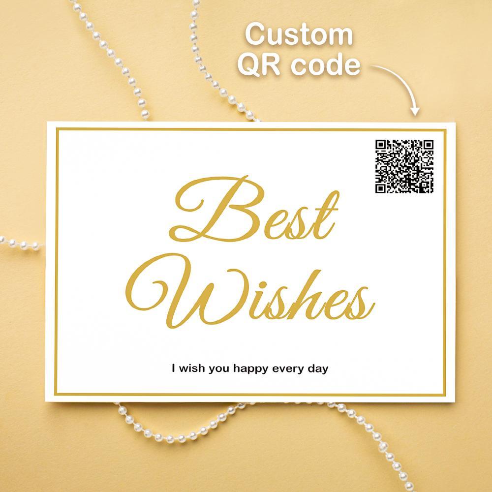 Custom Text Greeting Card Gifts Personalized QR Code For Couple Gifts -