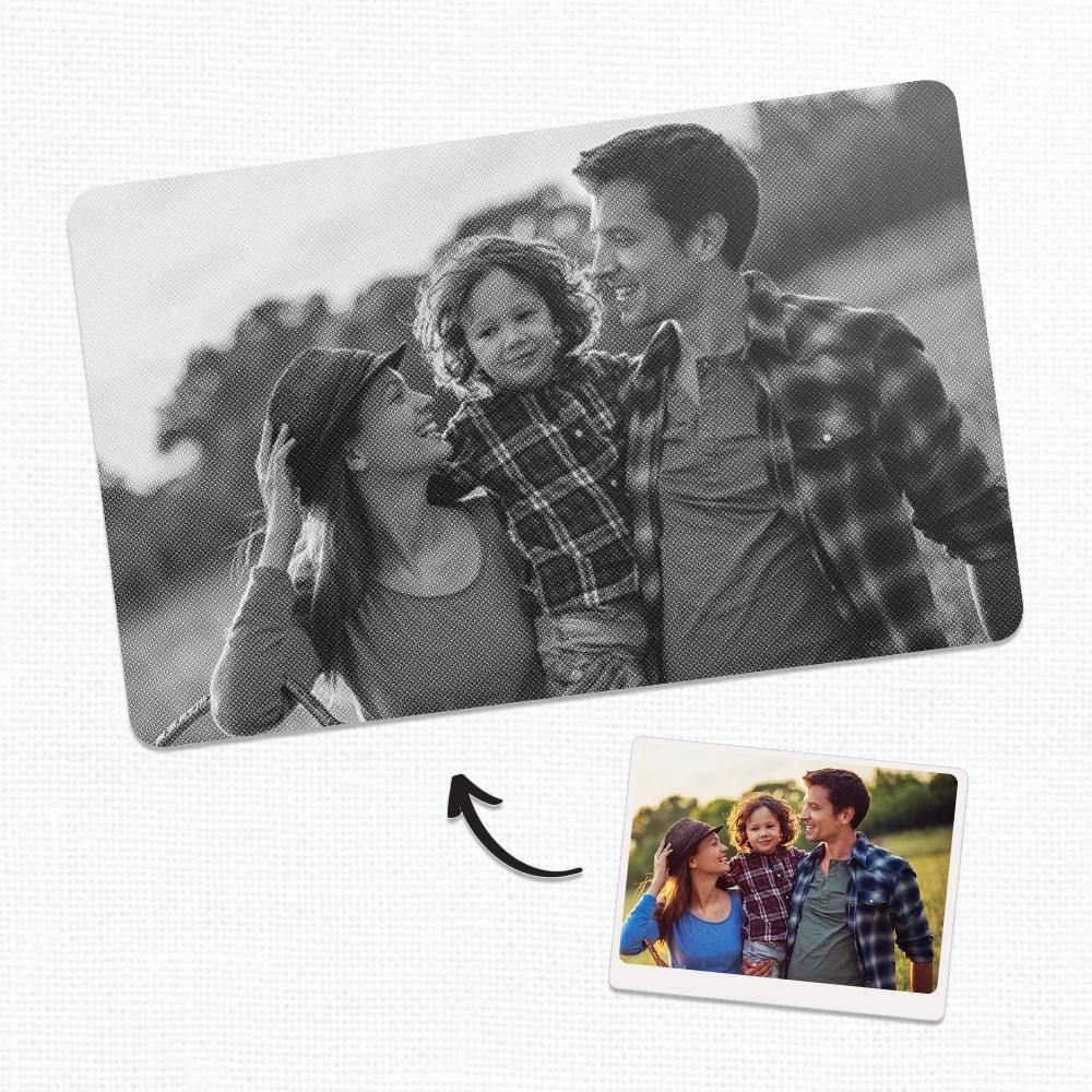 Custom Photo Wallet Insert Card Black for Father - soufeelmy