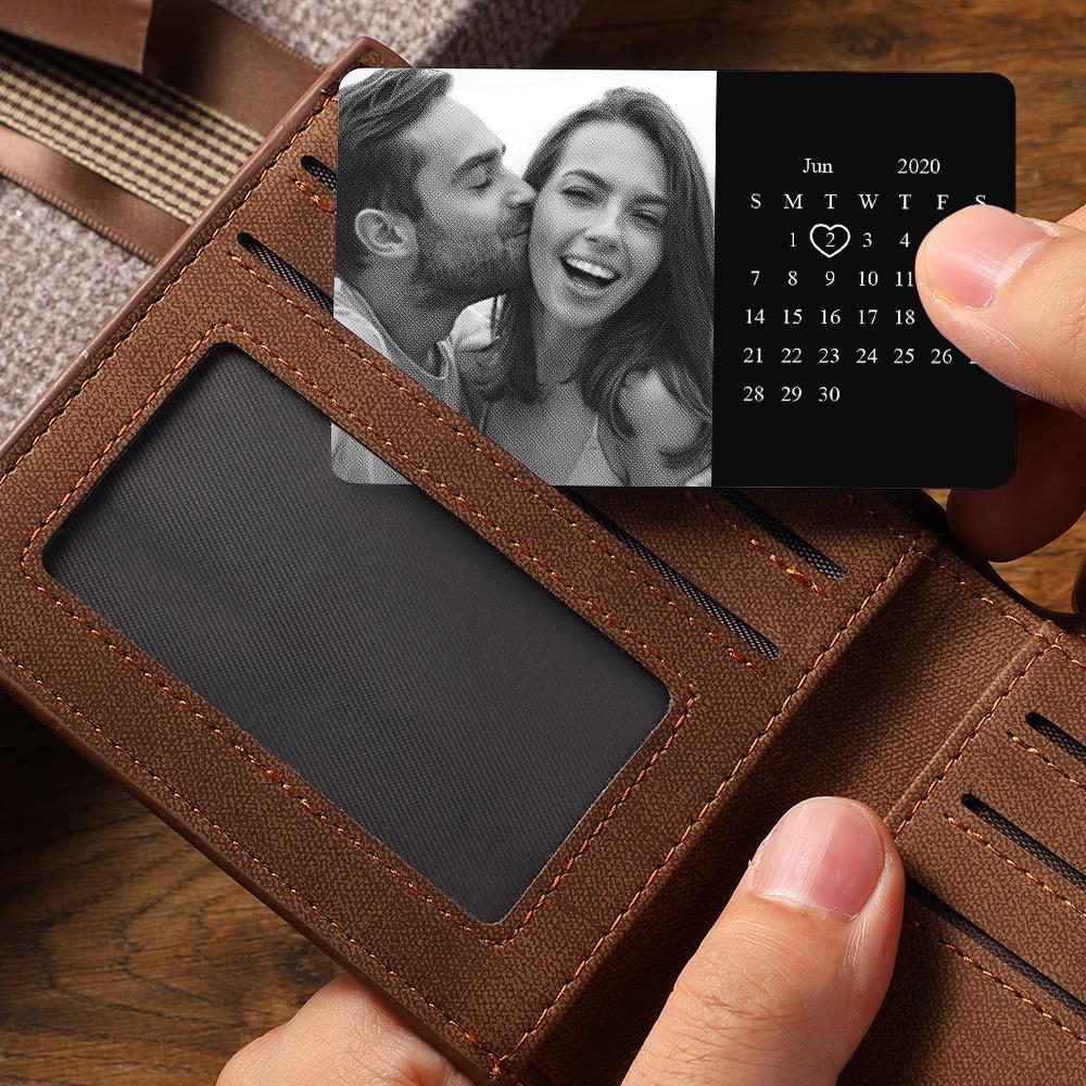 Custom Photo Calendar Wallet Insert Card Anniversary Gift - soufeelmy