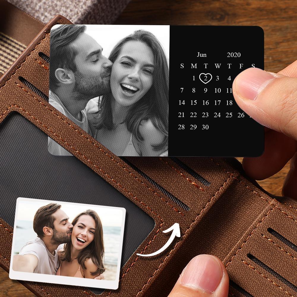 Custom Photo Calendar Wallet Insert Card Anniversary Gift - soufeelmy