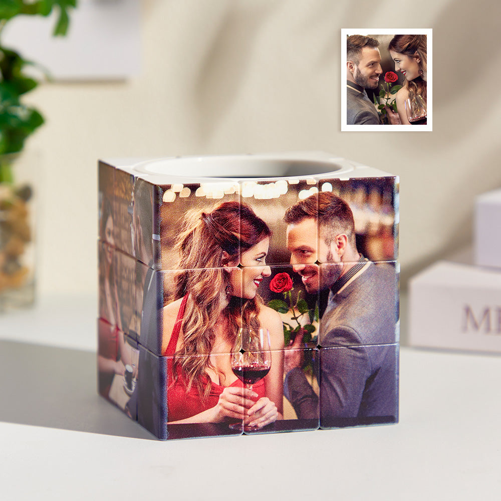 Custom Photo Cube Creative Pen Holder Makeup Brush Holder Home Gifts - soufeelmy