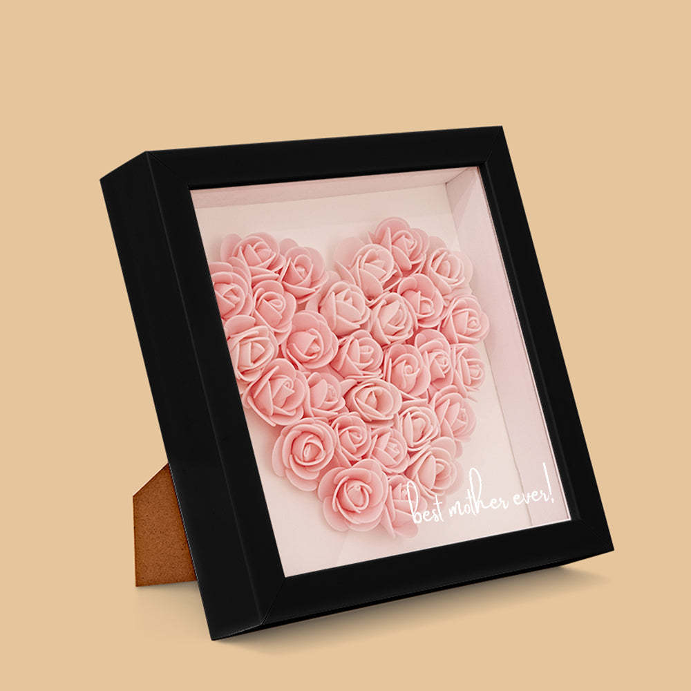 Custom Flower Shadow Box Personalized Name Flower Shadowbox Frame Gift - soufeelmy