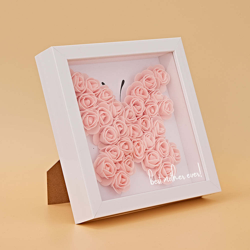 Custom Flower Shadow Box Personalized Name Flower Shadowbox Frame Gift - soufeelmy